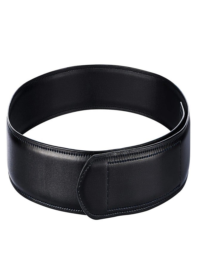 TACNEX Mechanic Belt Buckleless No Scratch Genuine Leather Belt 1 3/8" Wide Hook & Loop Closure for Technician Movers Industrial Work Travel Black L - Image 1